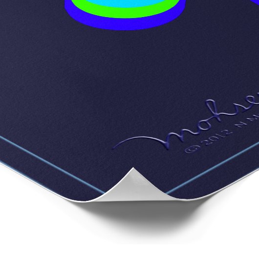 Optische verlichting ventilatorpropeller poster (Hoek)