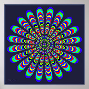 Optische verlichting ventilatorpropeller poster