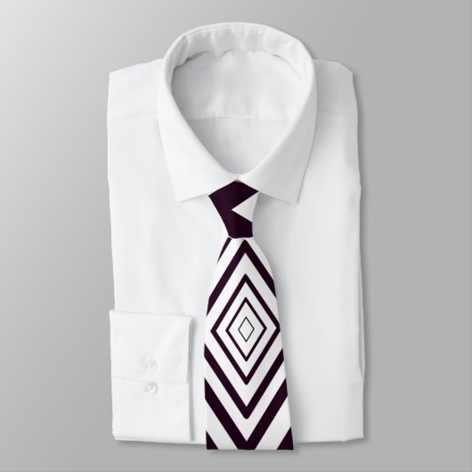 Optische verlichting zwart-wit diamant stropdas (Gebonden)