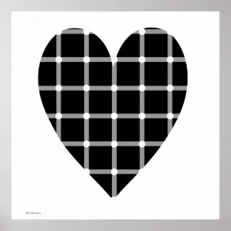 Optische verlichting zwart-wit poster