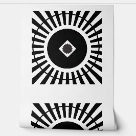 Optische vibes in zwart-wit met hypnotische detail behang