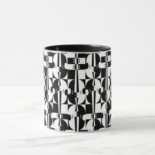 Optische viooltjes mok (Midden)