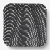 Optische zwarte en zilververlichting papieren bordje (Voorkant)