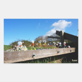 Optocht van Fubby's naar felicitatie. Rechthoekige Sticker