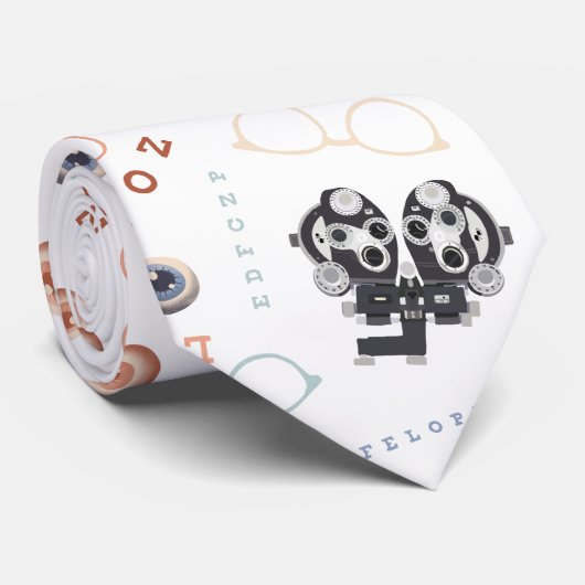 Optometrie in wit stropdas (Opgerold)