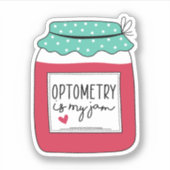 Optometrie is mijn jam, Optometrist Gift Sticker (Voorkant)