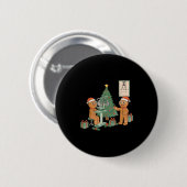 Optometrie Kerst Gingerbread Opticien Gezicht Plei Ronde Button 5,7 Cm (Voorkant /achterkant)
