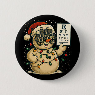 Optometrie Kerstmis Oogarts Grappige Opticien Ronde Button 5,7 Cm