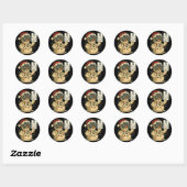 Optometrie Kerstmis Oogarts Grappige Opticien Ronde Sticker (Vel)
