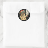 Optometrie Kerstmis Oogarts Grappige Opticien Ronde Sticker (Tas)