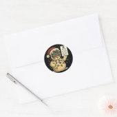 Optometrie Kerstmis Oogarts Grappige Opticien Ronde Sticker (Envelop)