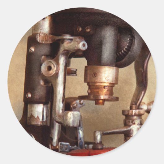 Optometrie - Lenssnijmachine Ronde Sticker (Voorkant)