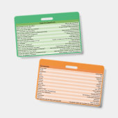 Optometrie Medische Spaanse badges (Voor- en achterkant)