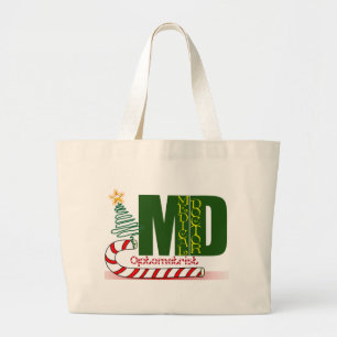OPTOMETRIE MERRY CHRISTMAS EYE DOCTOR GROTE TOTE BAG