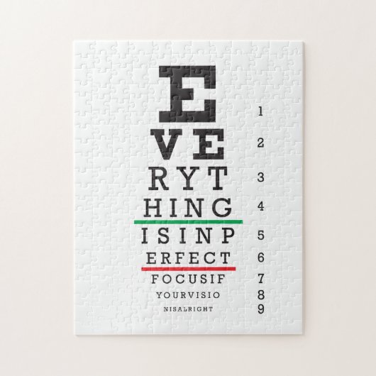 Optometrie Ooggrafiek Legpuzzel (Verticaal)