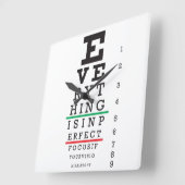 Optometrie Ooggrafiek Vierkante Klok (Hoek)