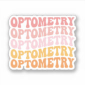 Optometrie, Optometrist Gift, Optometry Student Sticker (Voorkant)