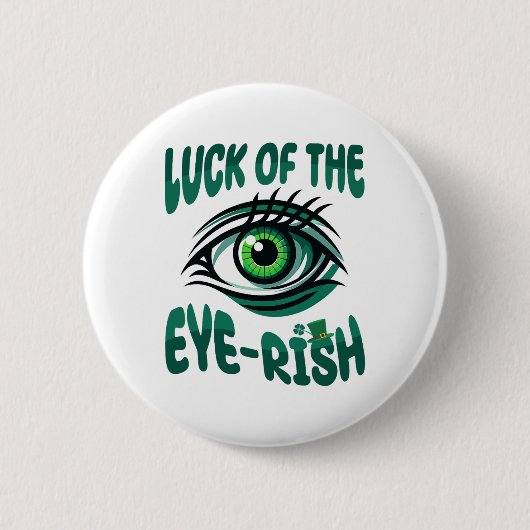 Optometrie St. Patrick's Dag Optometrist Opticien  Ronde Button 5,7 Cm (Voorkant)