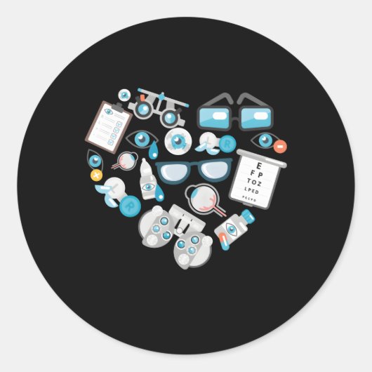 Optometrie Toekomstige Optometrist Optisch Assiste Ronde Sticker (Voorkant)