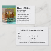 Optometriebenoemingen Herinneringen Butterfly-bril Afsprakenkaartje (Voorkant / Achterkant)