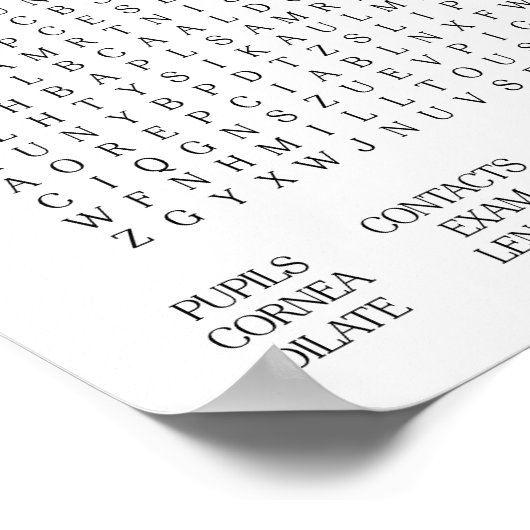 OptometriezoekPoster met Kantoor-trefwoord Poster (Hoek)