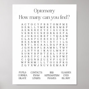 OptometriezoekPoster met Kantoor-trefwoord Poster