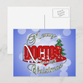 OPTOMETRISCHE DOCTOR MERRY CHRISTMAS FEESTDAGENKAART (Voorkant / Achterkant)