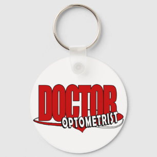 OPTOMETRISCHE LOGO DOCTOR BIG RED SLEUTELHANGER