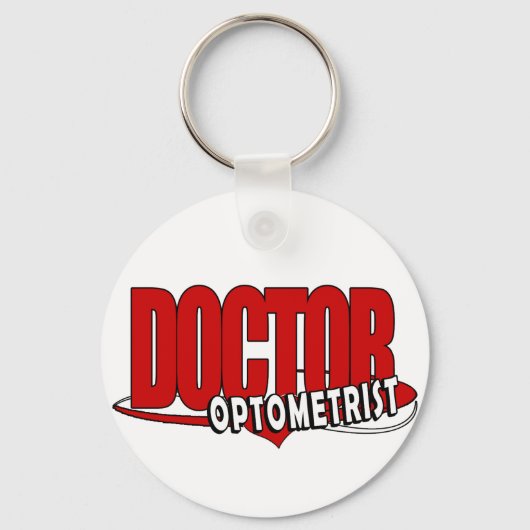 OPTOMETRISCHE LOGO DOCTOR BIG RED SLEUTELHANGER (Voorkant)