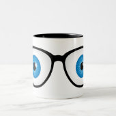 Optometrische ogen tweekleurige koffiemok (Center)