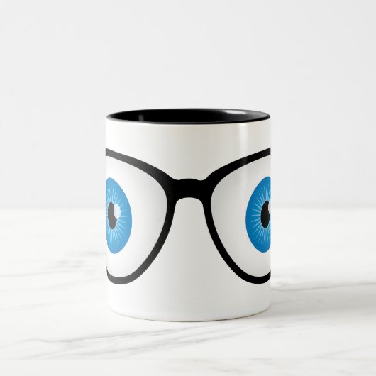 Optometrische ogen tweekleurige koffiemok (Center)