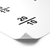 OPTOMETRISCHE VISIE TESTKAART POSTER (Hoek)