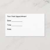 Optometrische Visitekaartjes Afsprakenkaartje (Achterkant)