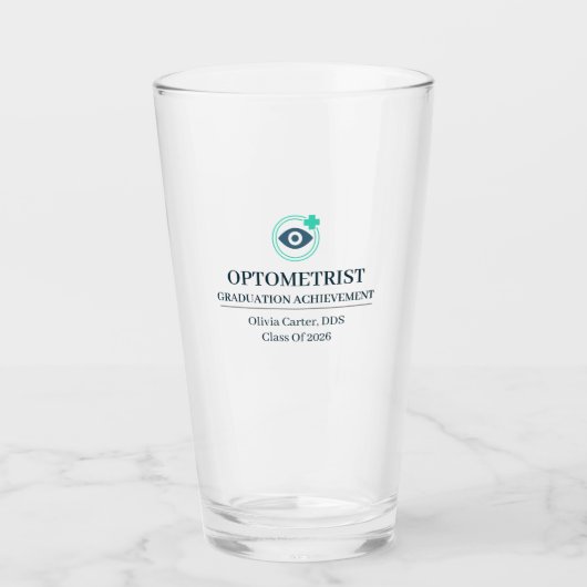 Optometrist Aangepaste Naam Sinds Jaar Glas (Voorkant)