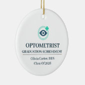 Optometrist Aangepaste Naam Sinds Jaar Keramisch Ornament (Rechts)