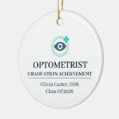 Optometrist Aangepaste Naam Sinds Jaar Keramisch Ornament (Links)