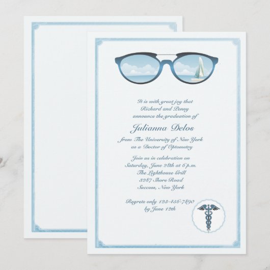 Optometrist Afstuderen Kaart (Voorkant / Achterkant)