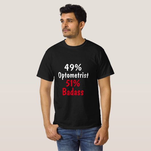 Optometrist Badass T-shirt (Voorkant volledig)