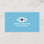 Optometrist blauw visitekaartje (Voorkant)