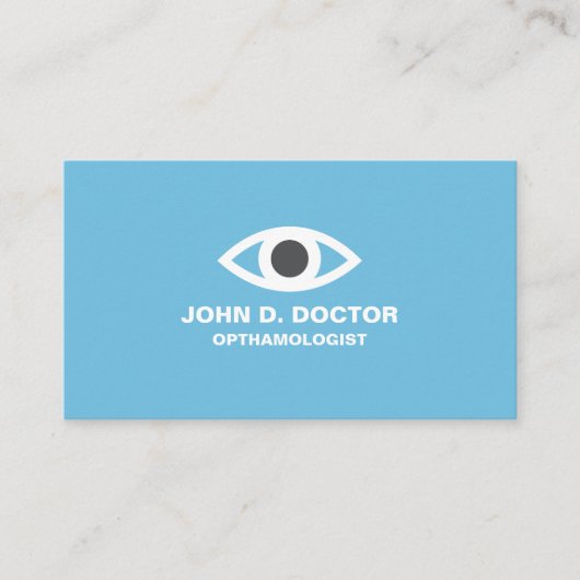 Optometrist blauw visitekaartje (Voorkant)