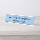 Optometrist Blue Bureau Naambordje (Voorkant)