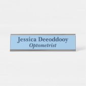 Optometrist Blue Bureau Naambordje (Voorkant)