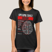 Optometrist Brain Eyeglass Whisperer Opticus moet T-shirt (Voorkant)