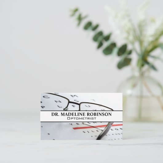 Optometrist | Bril op recept Afsprakenkaartje (Staand voorkant)