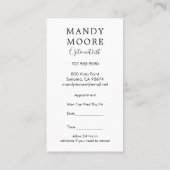 Optometrist Business & Afspraak Herinnering Visitekaartje (Achterkant)