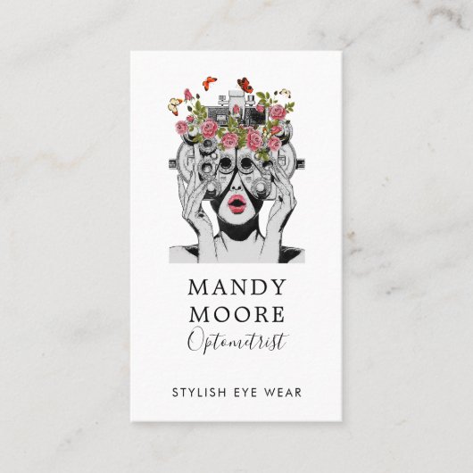 Optometrist Business & Afspraak Herinnering Visitekaartje (Voorkant)