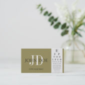 Optometrist Chart Antiek Gold Visitekaartje (Staand voorkant)