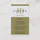 Optometrist Chart Antiek Gold Visitekaartje (Achterkant)