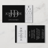 Optometrist Chart Black Visitekaartje (Voorkant / Achterkant)