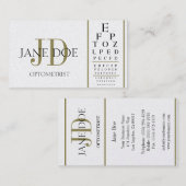 Optometrist Chart Deluxe Gold Visitekaartje (Voorkant / Achterkant)